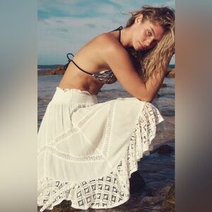 NWT FREE PEOPLE RIVER CONVERTIBLE  SKIRT IVORY